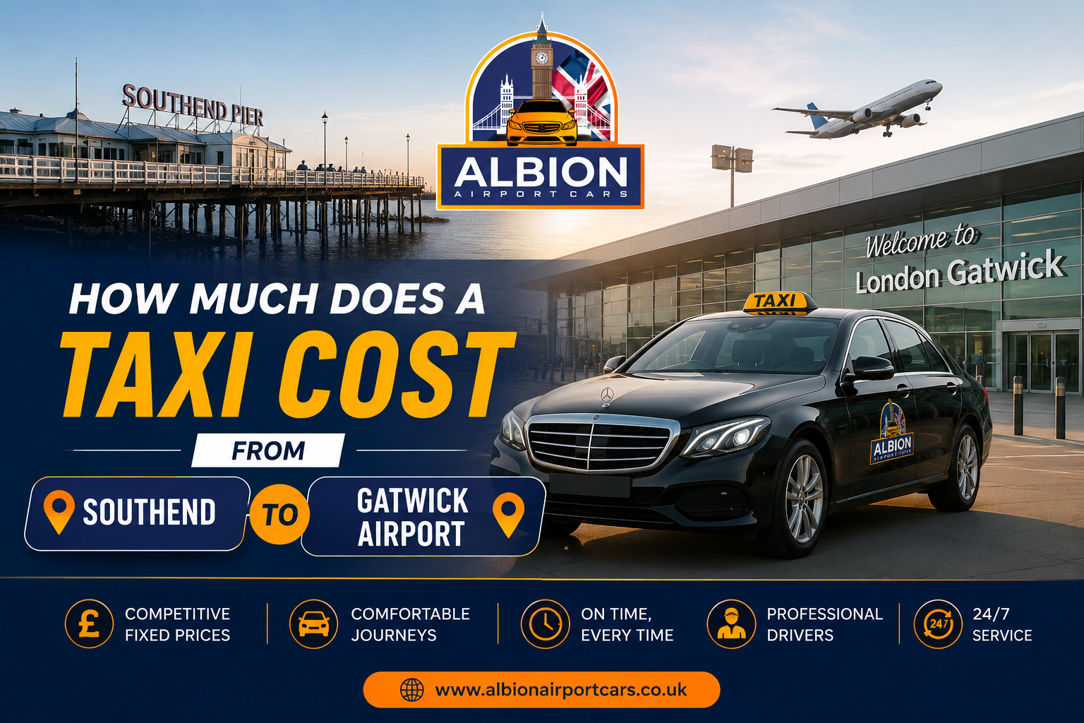 How Much Does a Taxi Cost from Southend to Gatwick Airport?