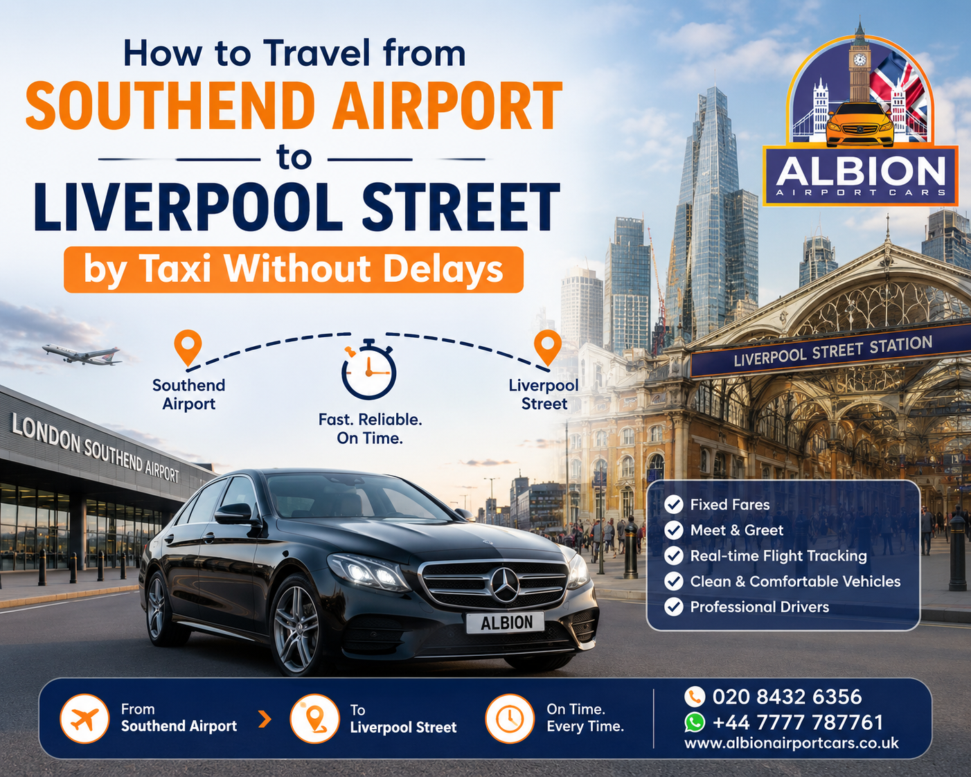 How to Travel from Southend Airport to Liverpool Street by Taxi Without Delays